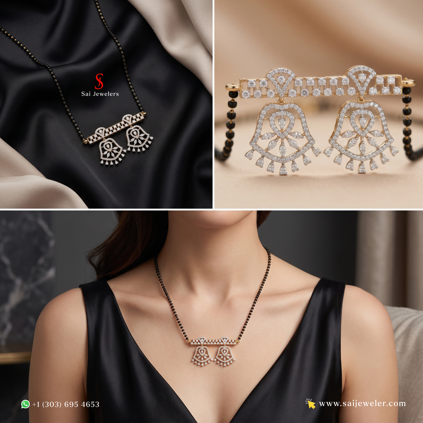 18KT DIAMOND MANGALSUTRA 1.30 CT