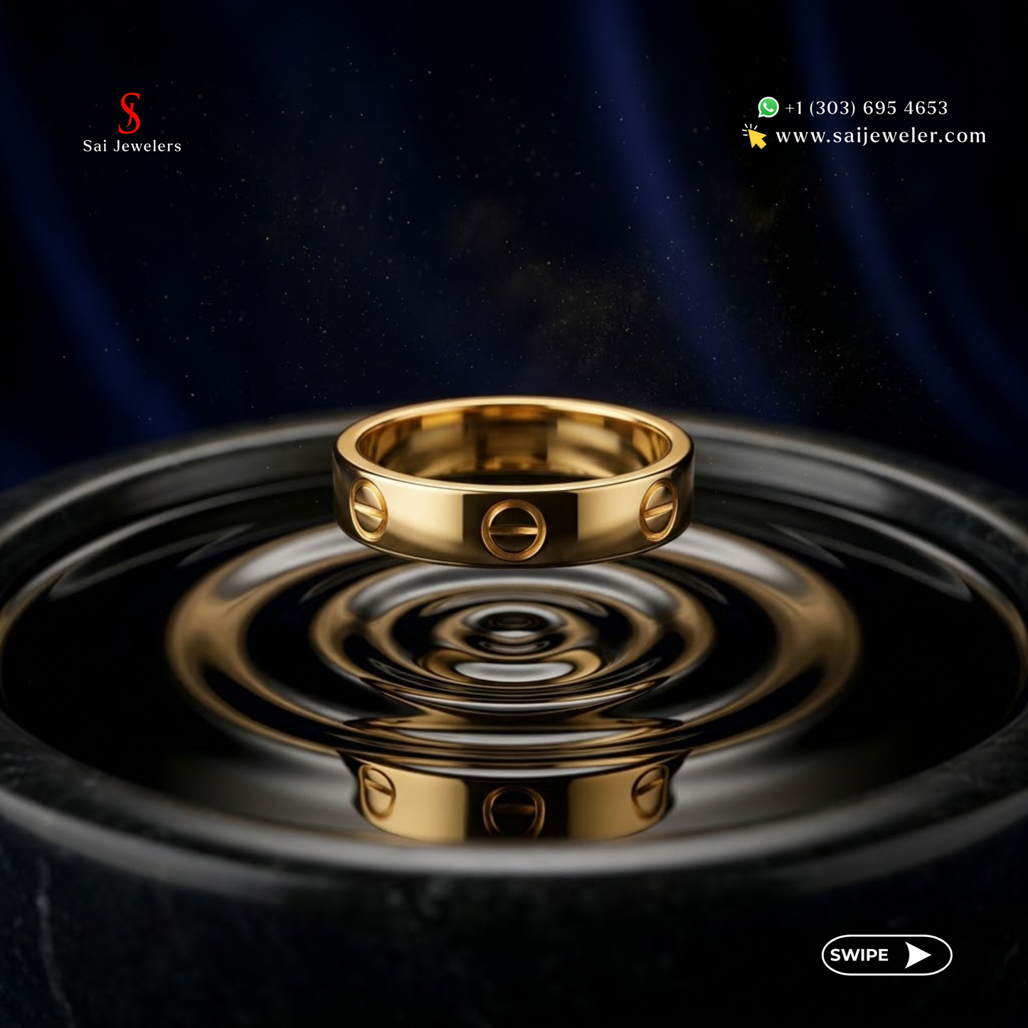 22K Gold Pyaar Ring 4.9 GM