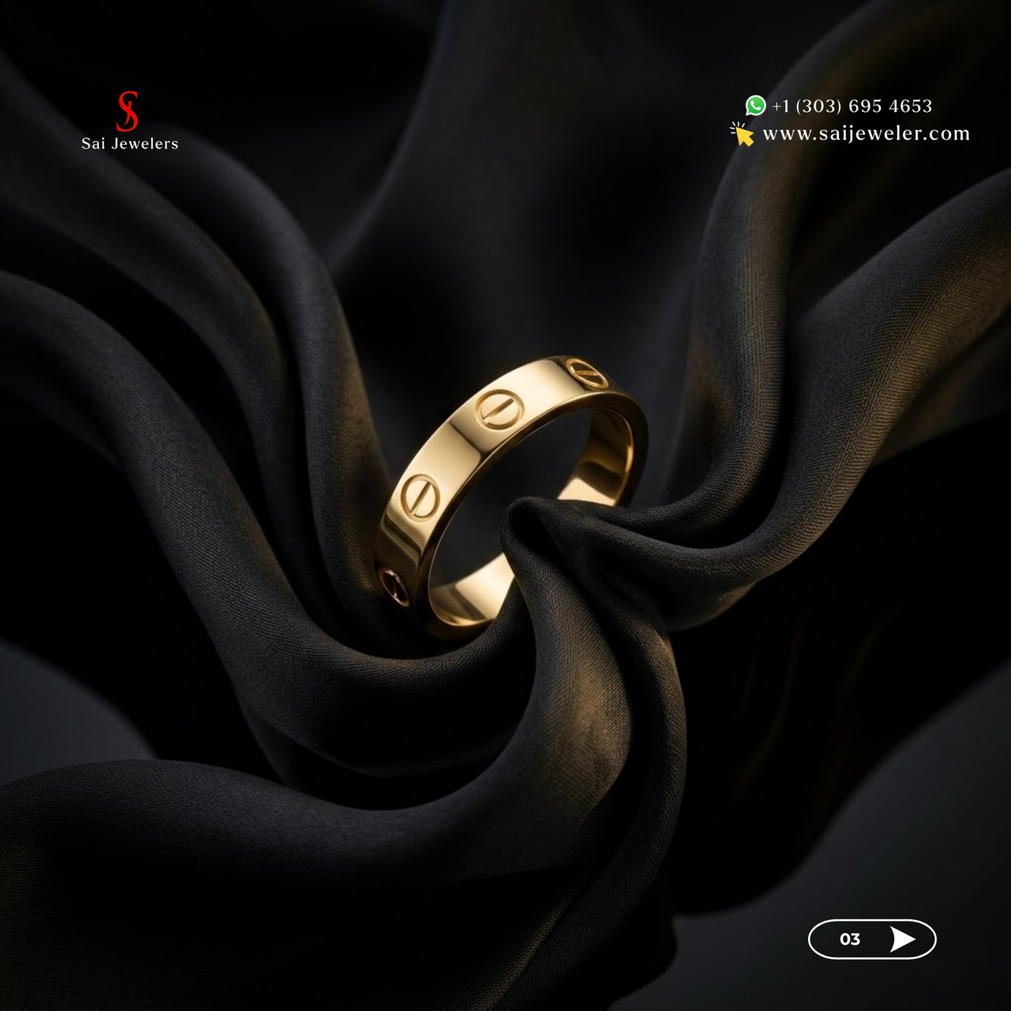 22K Gold Pyaar Ring 4.9 GM