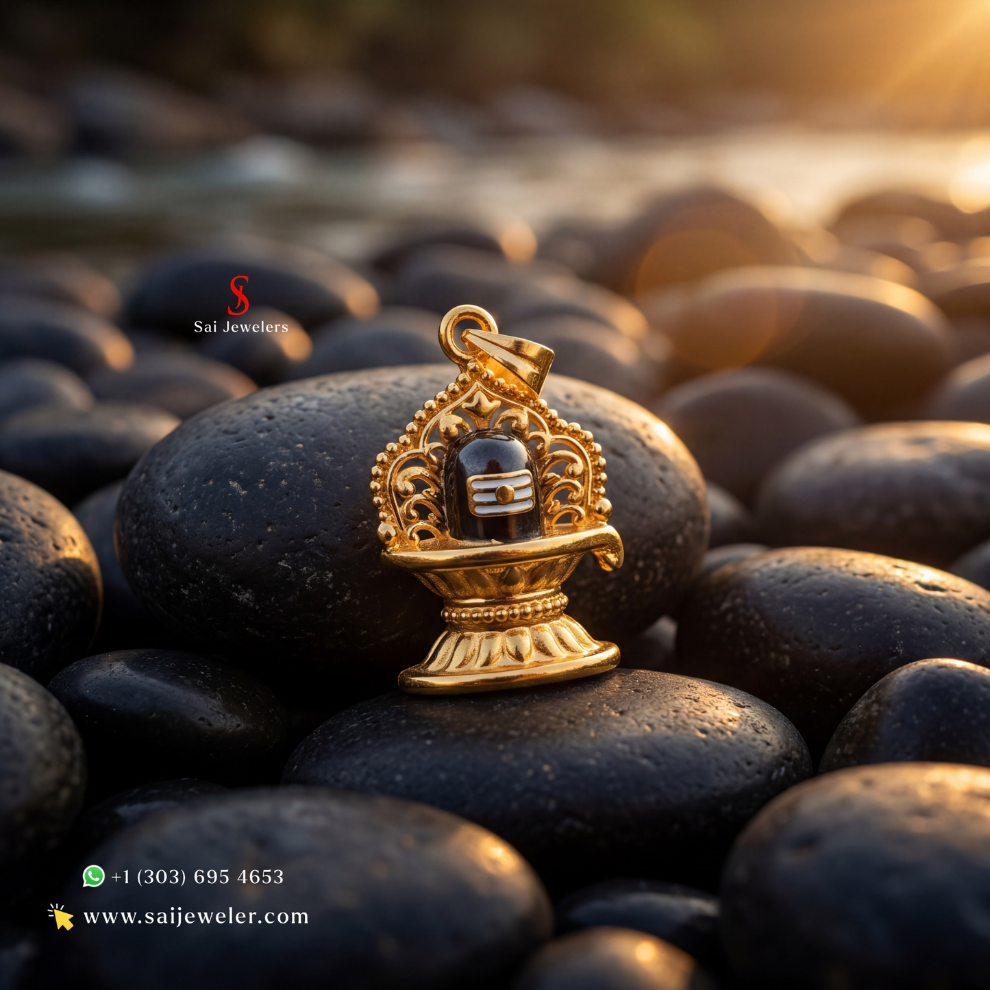 22KT Gold Shiva Ling Charm 5GM