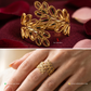22KT Golden Leaf Filigree Ring 2.9gm
