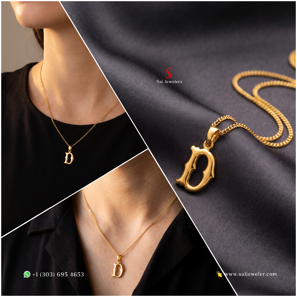 22KT Gold Initials Charm 2.2 GM