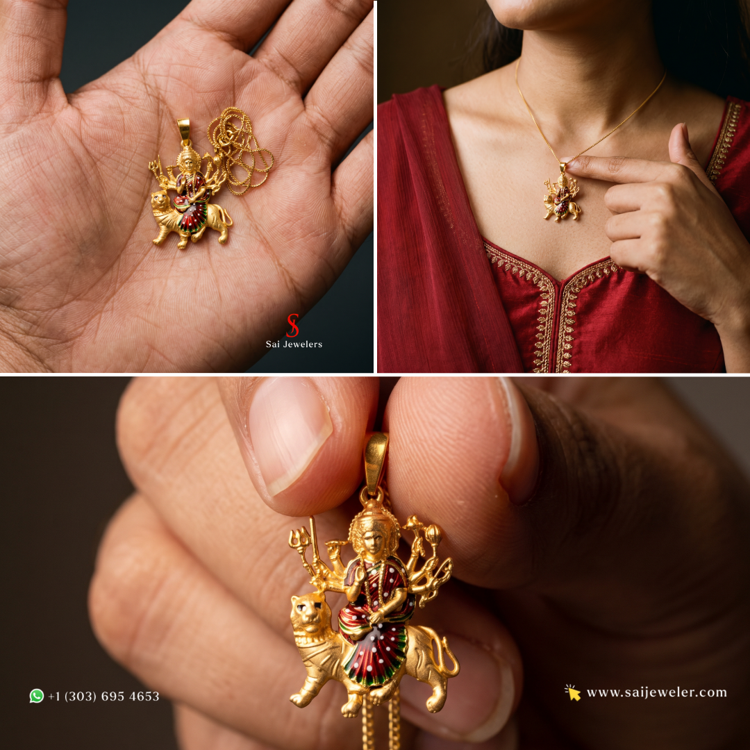 22KT Gold Durga Maa Charm 9.4GM