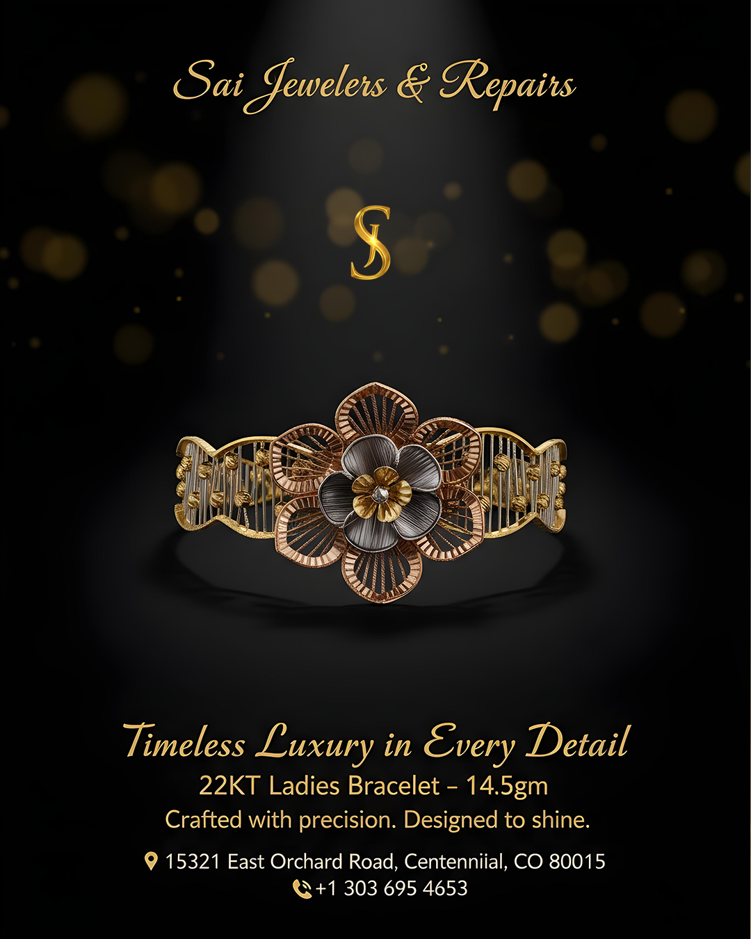 22KT LADIES BRACELET 14.5GM