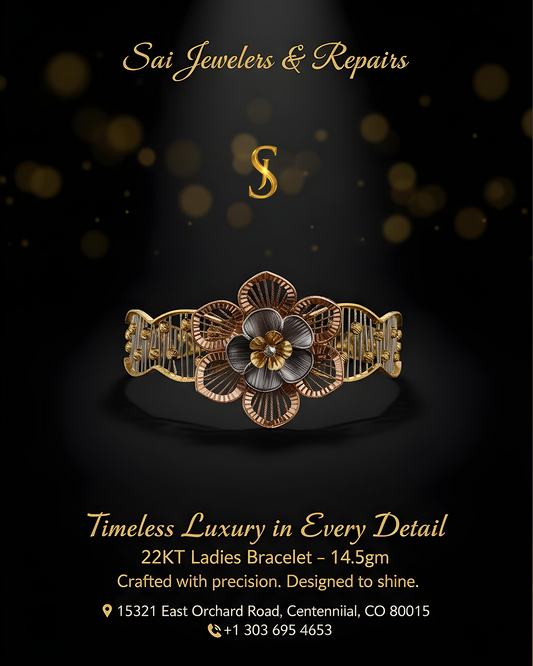 22KT LADIES BRACELET 14.5GM