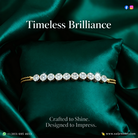 18KT DIAMOND BRACELET-GOLD WEIGHT: 5.74GM, DIAMOND WEIGHT: 1.46CT. EF in color VVS in clarity