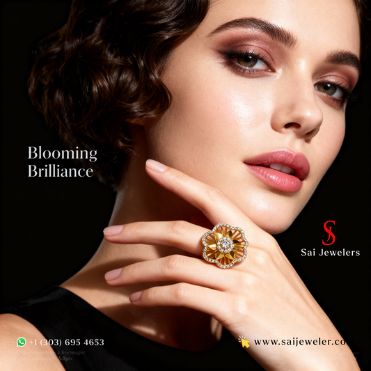 22K GOLD LADIES RING 5.8 GM