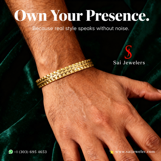 22KT GOLD MENS 8" BRACELET 21.8GM