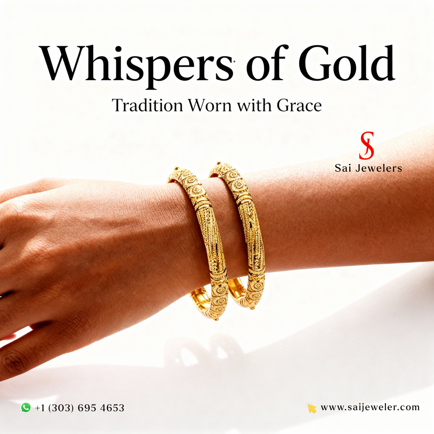22KT GOLD SET OF 2 BANGLES EACH 21.5GM