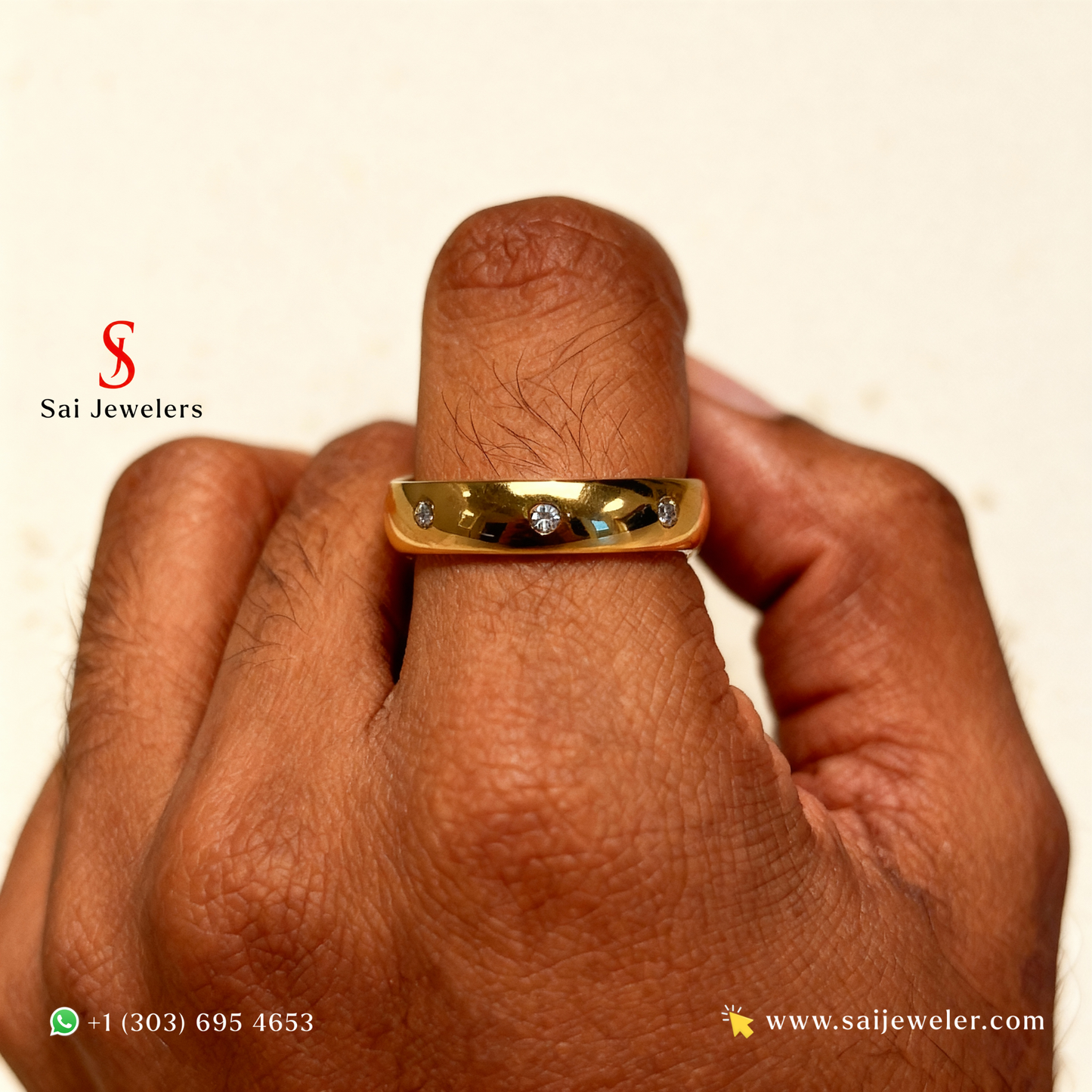 22K Gold Mens Wedding Band 6.9 GM
