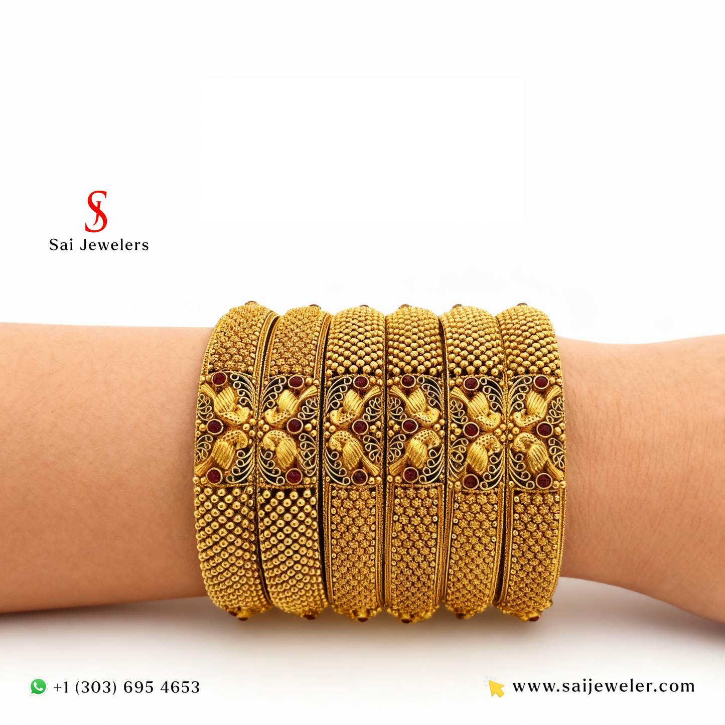 22KT Gold 6 Bangles 110.9GM