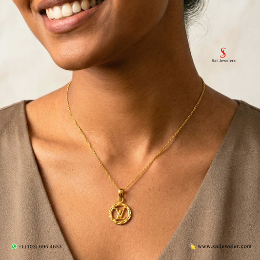 22KT Gold LV Charm 1.9 GM