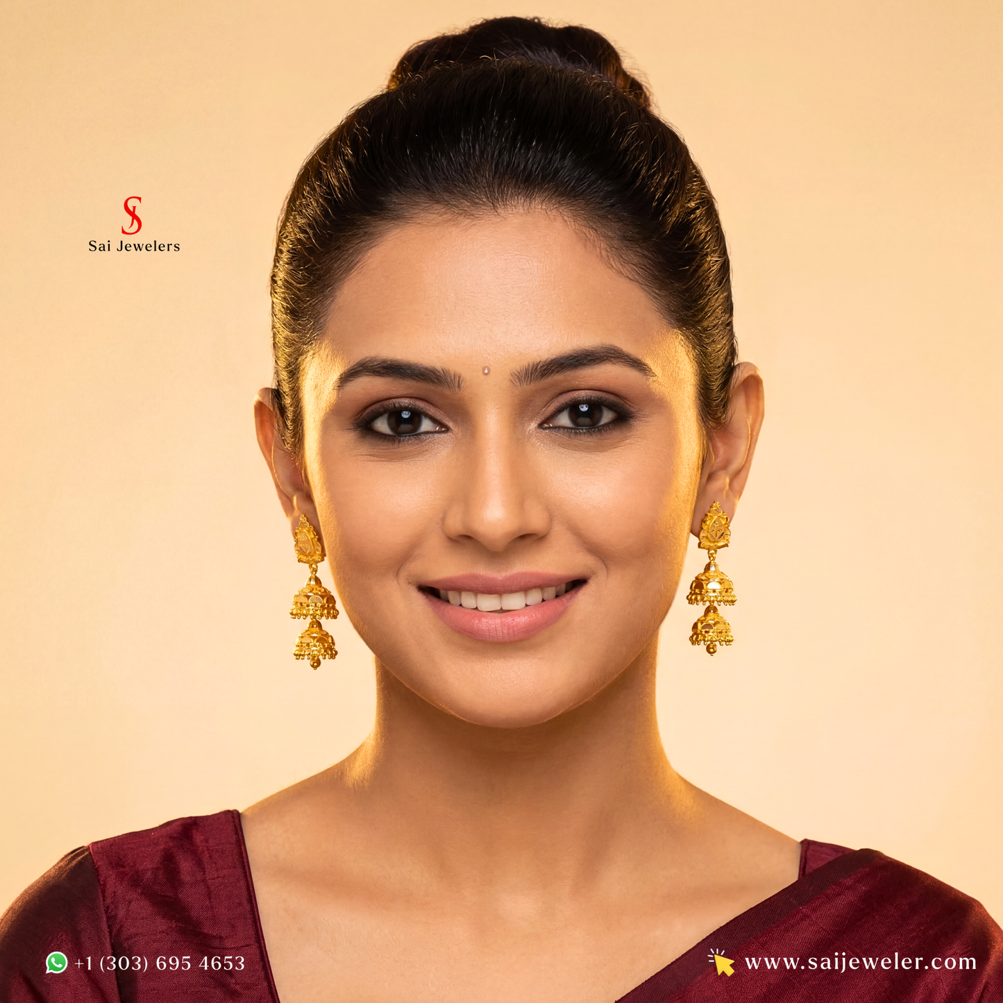 22K GOLD JHUMKAS 6.3 GM