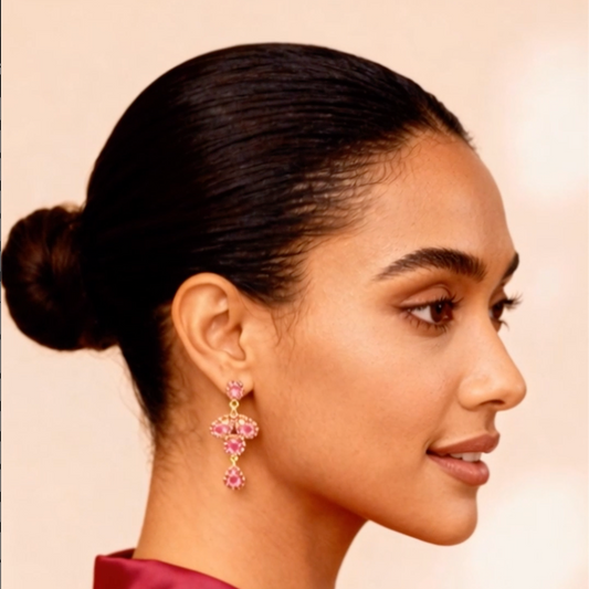 22KT Gold Ruby Earrings 11.1 GM