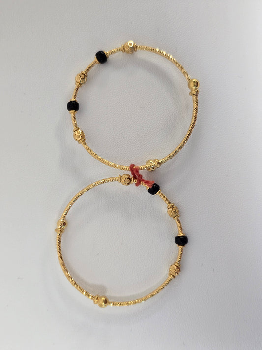 22KT GOLD BABY  BANGLES EACH 3.6GM