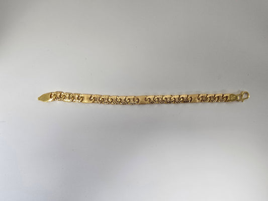 22KT GOLD MENS 8" BRACELET 12.9GM