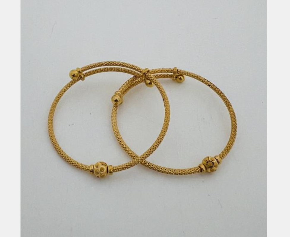 22KT GOLD BABY BANGLES EACH 4.6GM