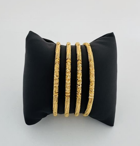 22KT GOLD SET OF 4 BANGLES EACH 12.7GM