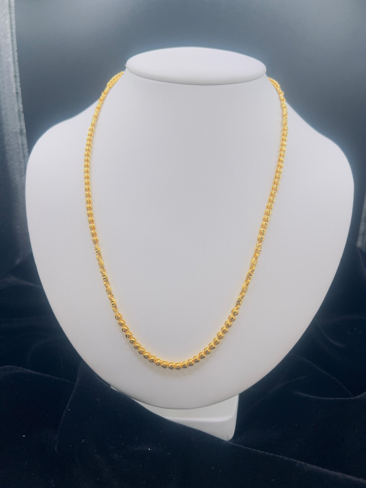 22KT Gold Diamond Spiral Rope 16.5 GM