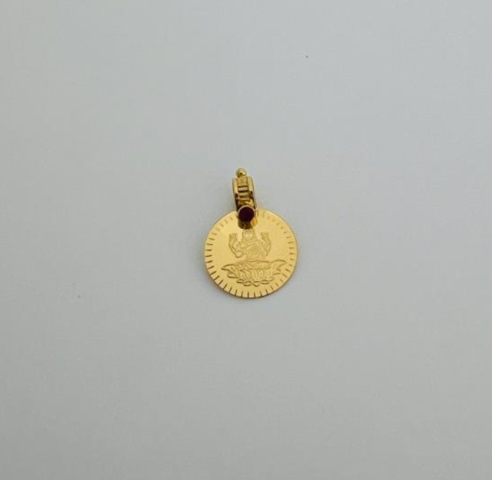 22KT GOLD LAKSHMI CHARM 0.7GM