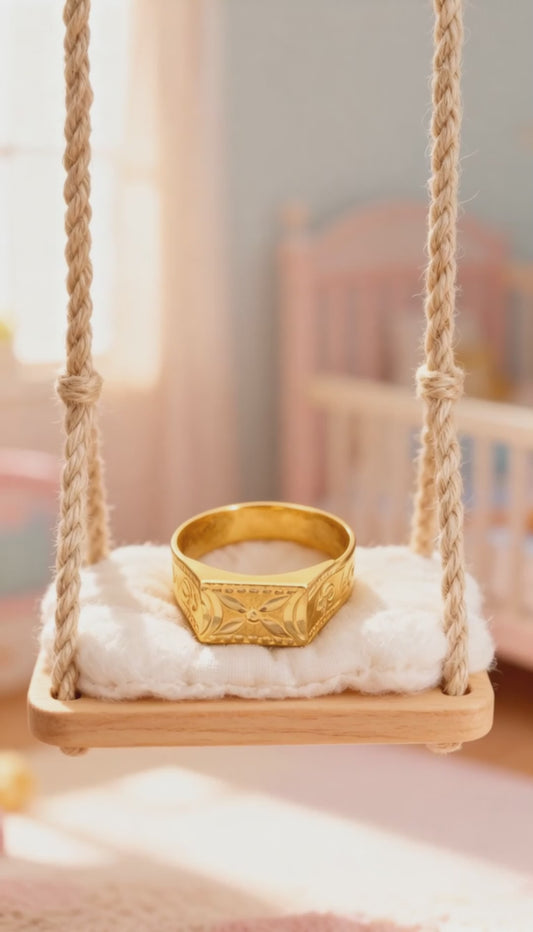 22KT GOLD BABY RING 1 GM