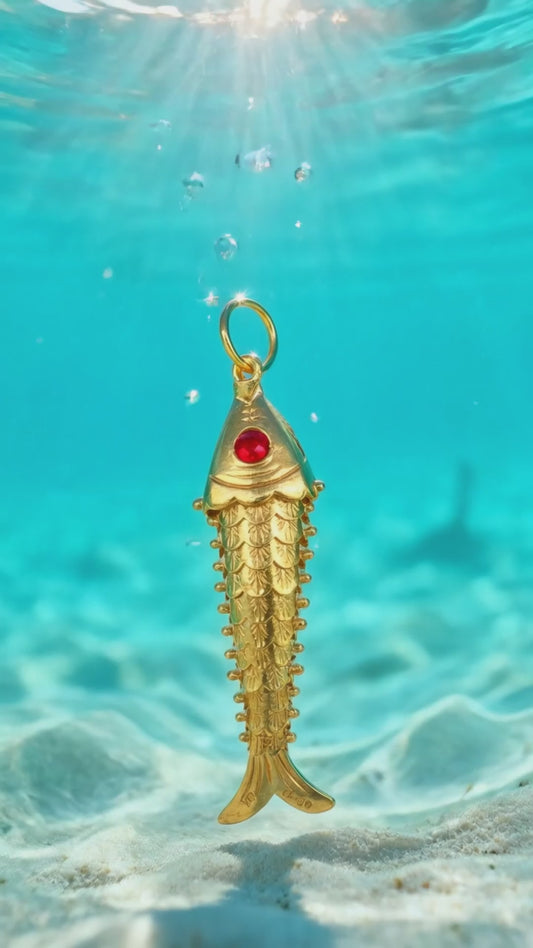 22K GOLD FISH CHARM 6.8 GM