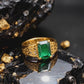 22KT Mens Ring With Green Stone 4 GM