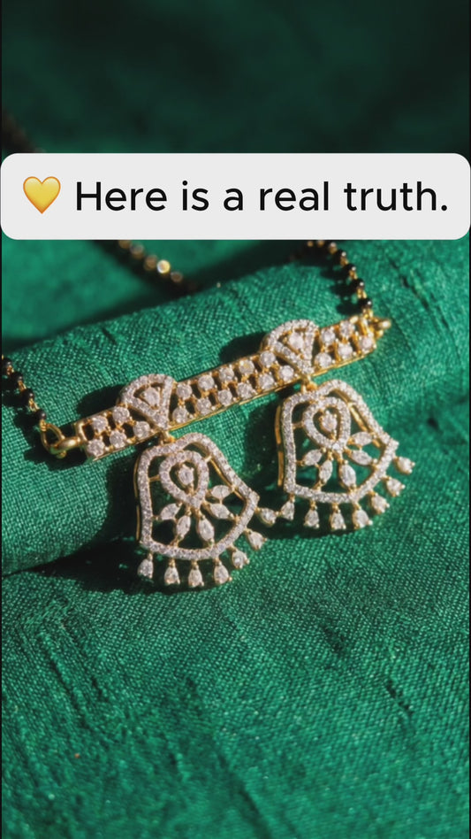 18KT DIAMOND MANGALSUTRA 1.30 CT