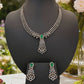 18KR DIAMOND/EMERALD NECKLACE ONLY, GW: 22.43GM, DIA WT: 1.72CT, EMR: 2.05CT