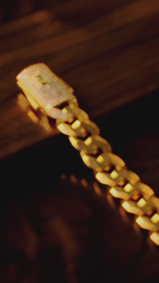 22KT Gold Mens 8" Bracelet 22.2GM