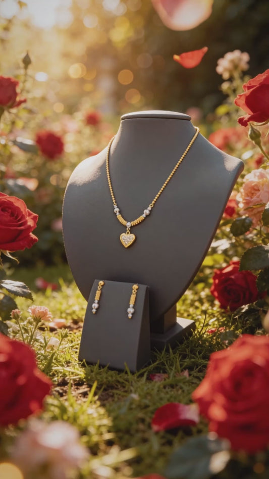 22KT Gold Two Tone Necklace 14.2GM