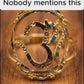 22K Gold Sacred Ohm Medallion Ring with Filigree Border 2.7GM