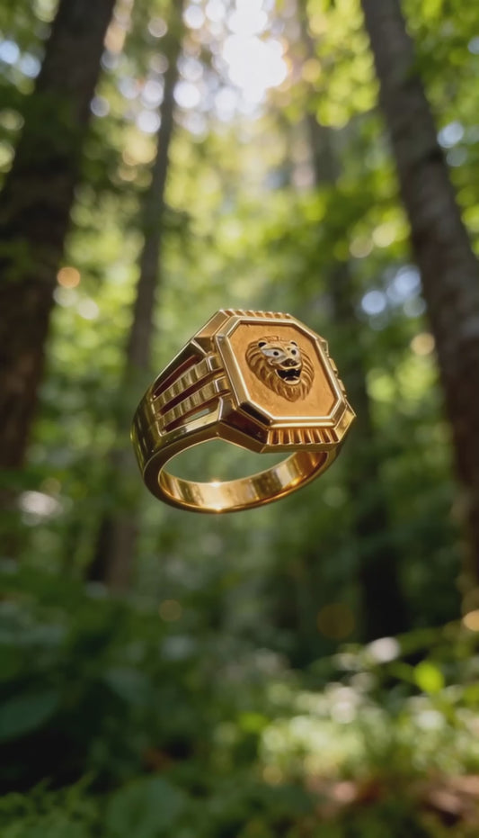 22KT GOLD MENS RING 11.1 GM