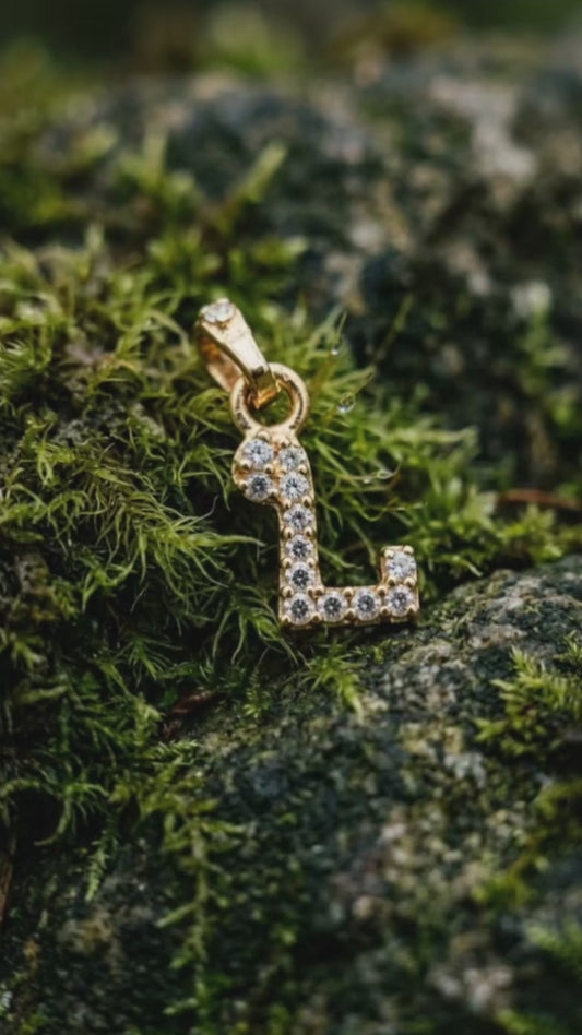 22KT Gold 'L' Initial Charm 0.8 GM