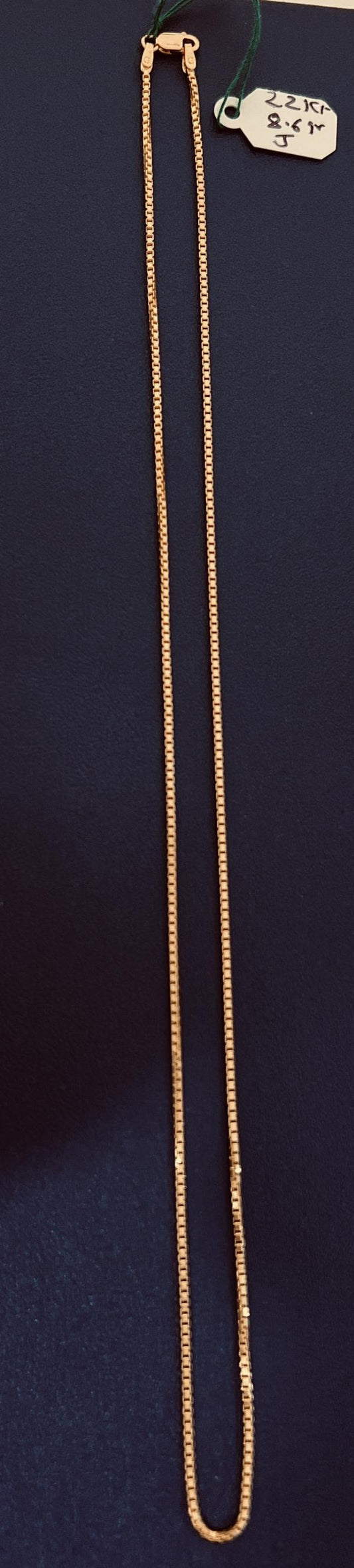 22KT GOLD CHAIN 18" 8.6GM