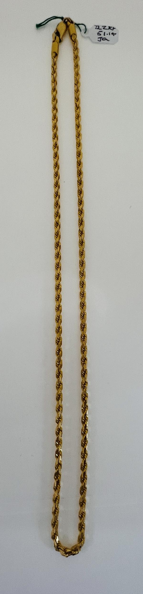 22KT GOLD CHAIN 22 " 51.1GM