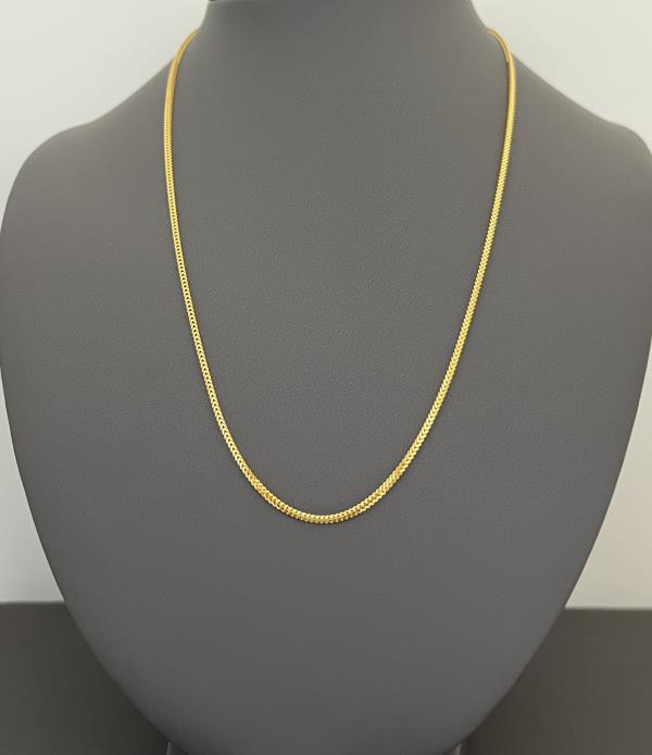 22KT GOLD TWO TONE CHAIN 8.5GM 18"