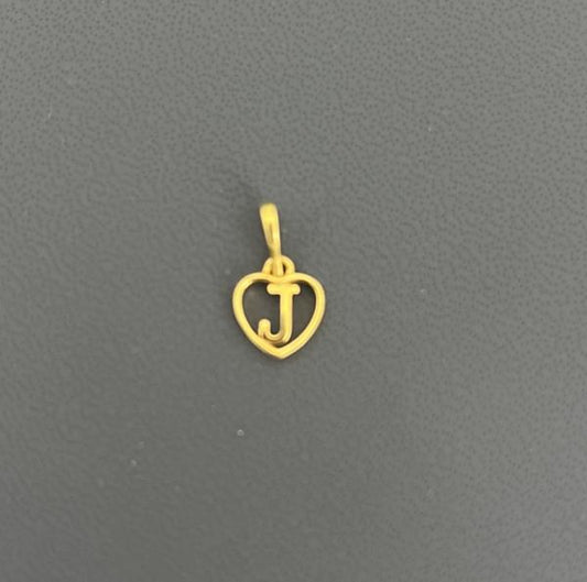 22KT GOLD INITIAL J 0.7GM