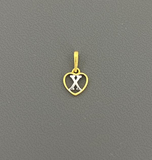 22KT GOLD INITIAL X 0.7GM