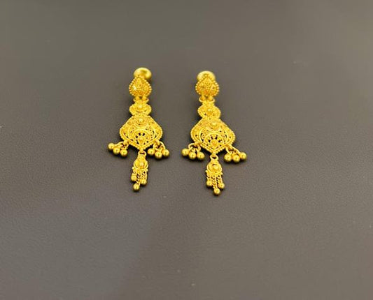 22KT GOLD CHANDELIER EAR RINGS 9GM