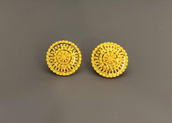 22KT GOLD DISK EARRINGS 8.2GM