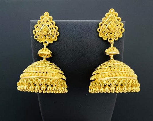 22KT GOLD JUMKIES EARRINGS 20.1GM