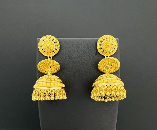 22KT GOLD JUMKIES EARRINGS 17.5GM