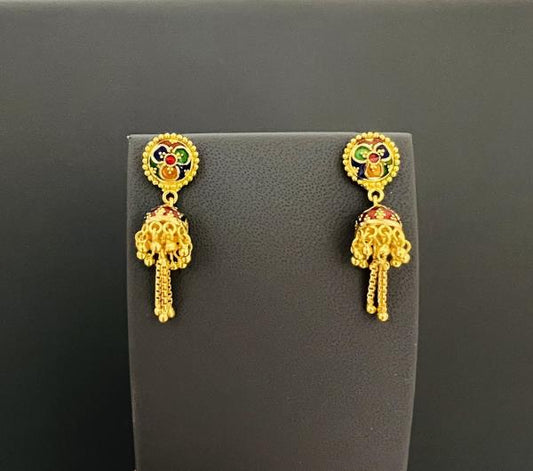 22KT GOLD JUMKIES EARRINGS 8GM