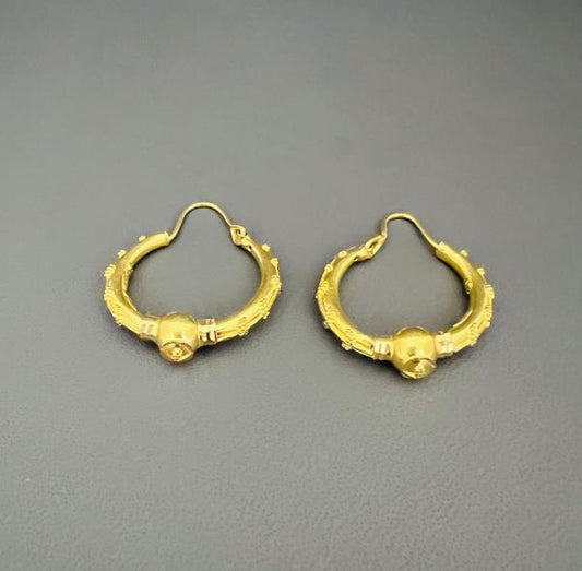 22KT GOLD HOOP EARRINGS 4.6GM