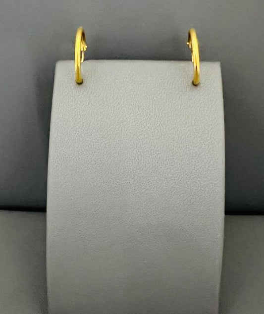 22KT GOLD HOOP EARRINGS 1.4GM