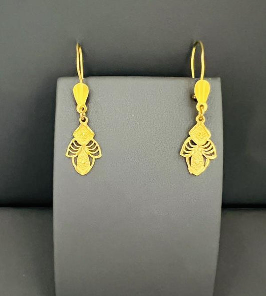 22KT GOLD DANGLE EARRINGS 2.2 GM