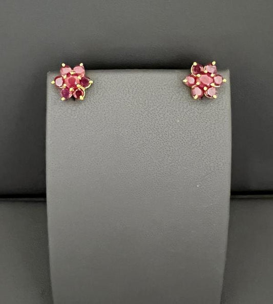 22KT GOLD RUBY EARRINGS 4.9GM