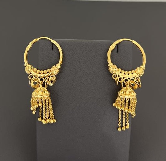 22KT GOLD JUMKIES EARRINGS 9.6GM