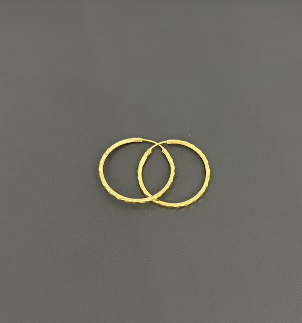 22KT GOLD HOOP EARRINGS 2.3GM